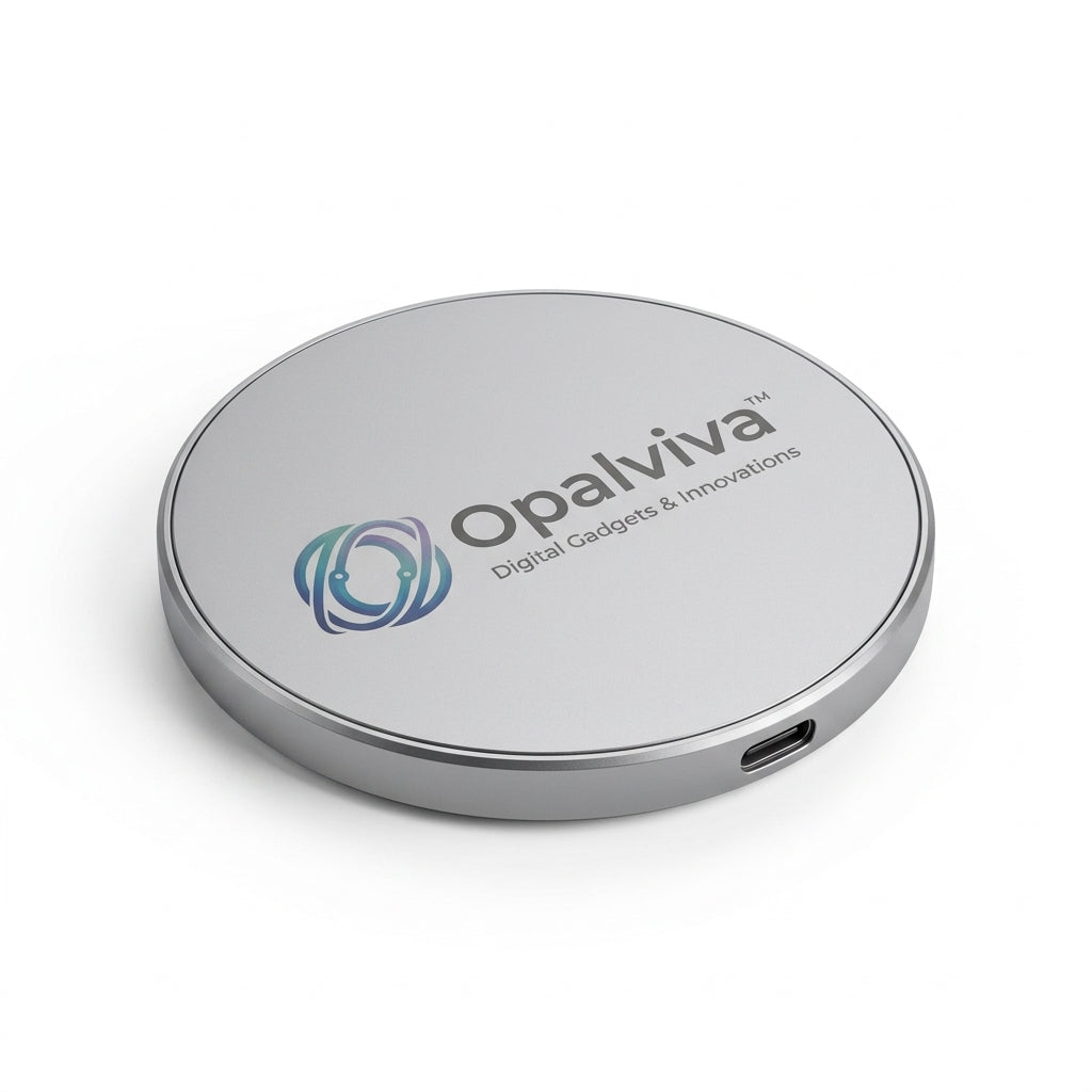 Opalviva™ OrbitLink Ultra-Slim Smart Hub – Compact USB-C Digital Connectivity Adapter with Circular Low-Profile Design